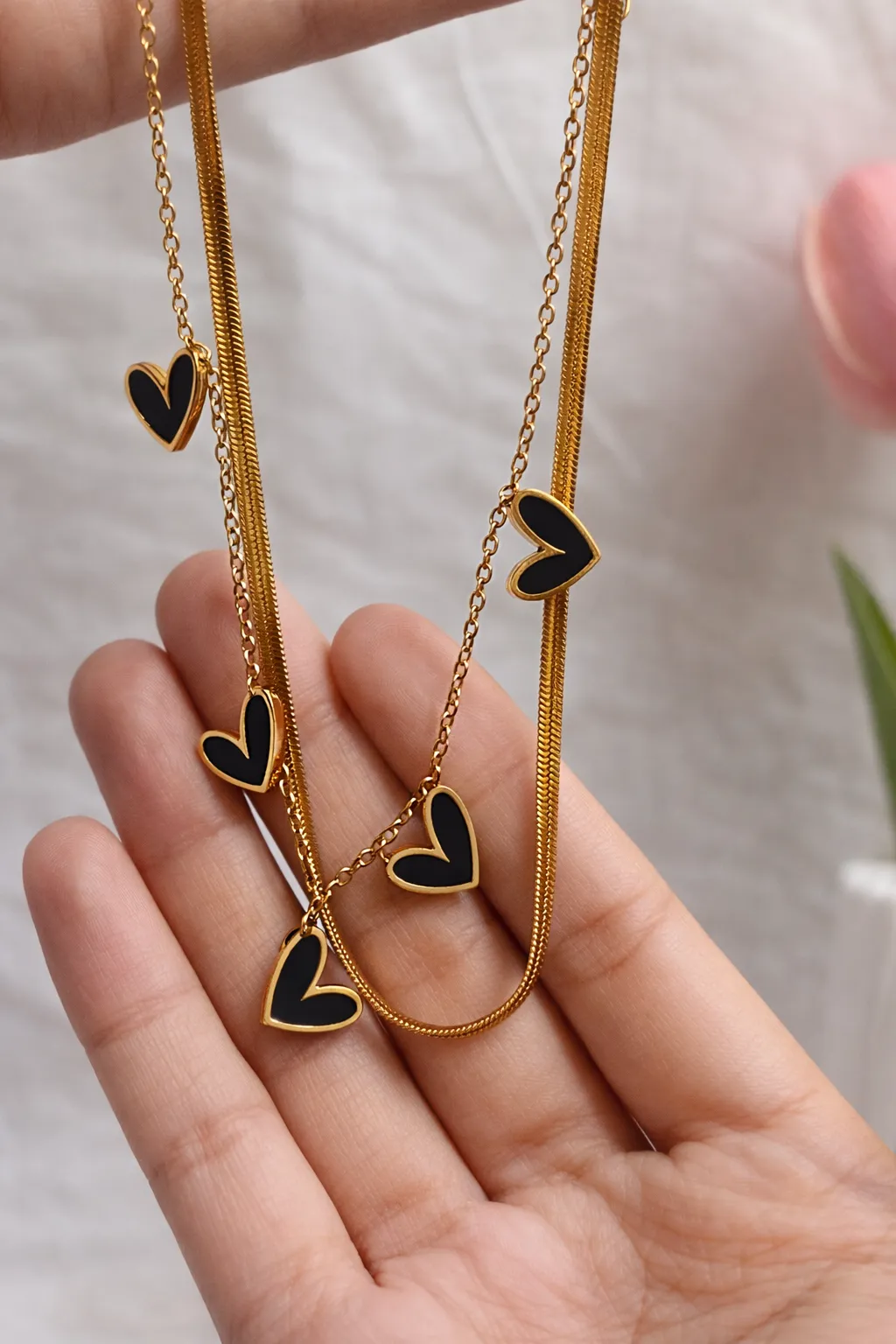 Bracelet set flat lay